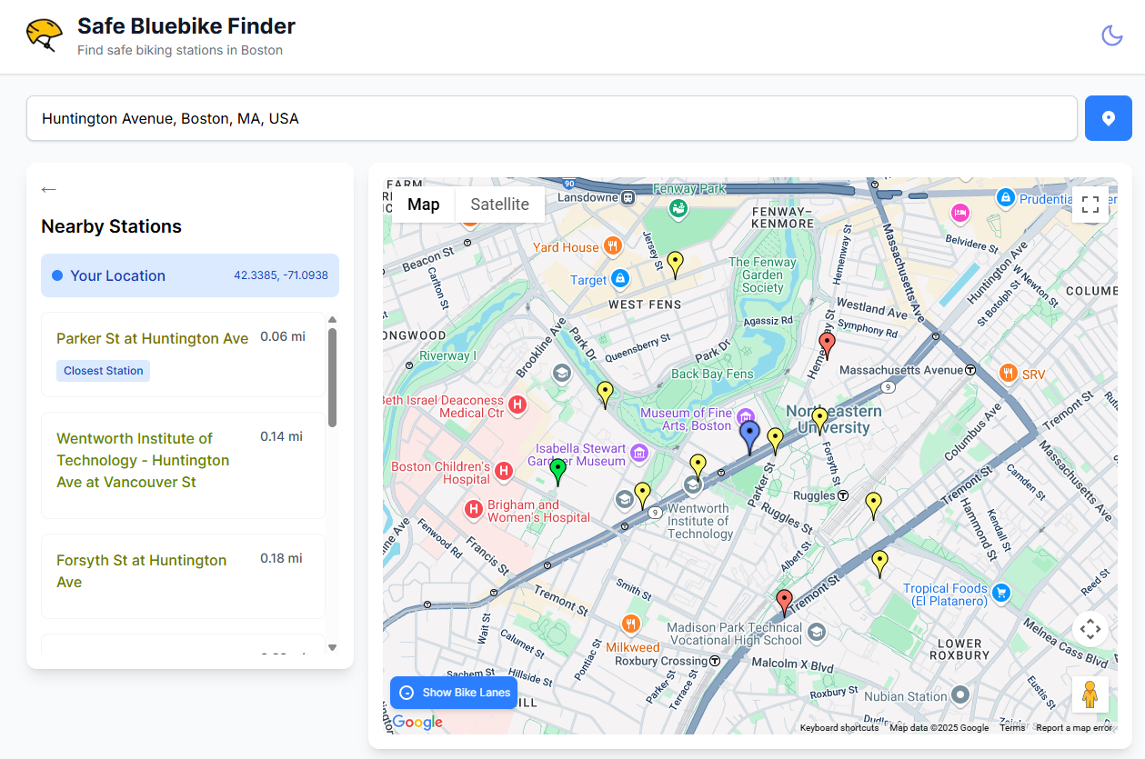 Safe Bluebike Finder